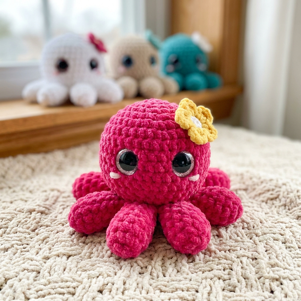 No Sew Octopus Crochet Pattern, Cute Octopus Plushie, Amigurumi Plush Octopus Pattern, Easy Beginner Friendly, PDF Digital Download DIY