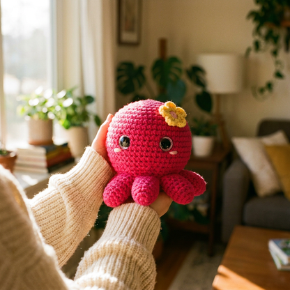 No Sew Octopus Crochet Pattern, Cute Octopus Plushie, Amigurumi Plush Octopus Pattern, Easy Beginner Friendly, PDF Digital Download DIY